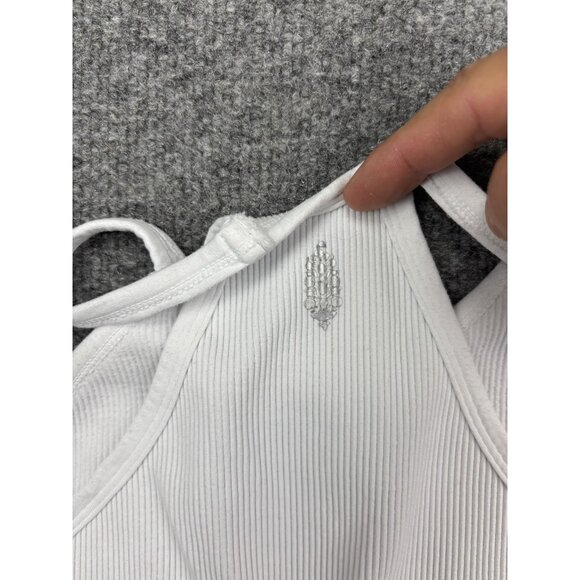 Free People Tank Top Womens M/L White Ribbed Halter Brami Seamless Intimately - Picture 7 of 7